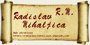 Radislav Mihaljica vizit kartica